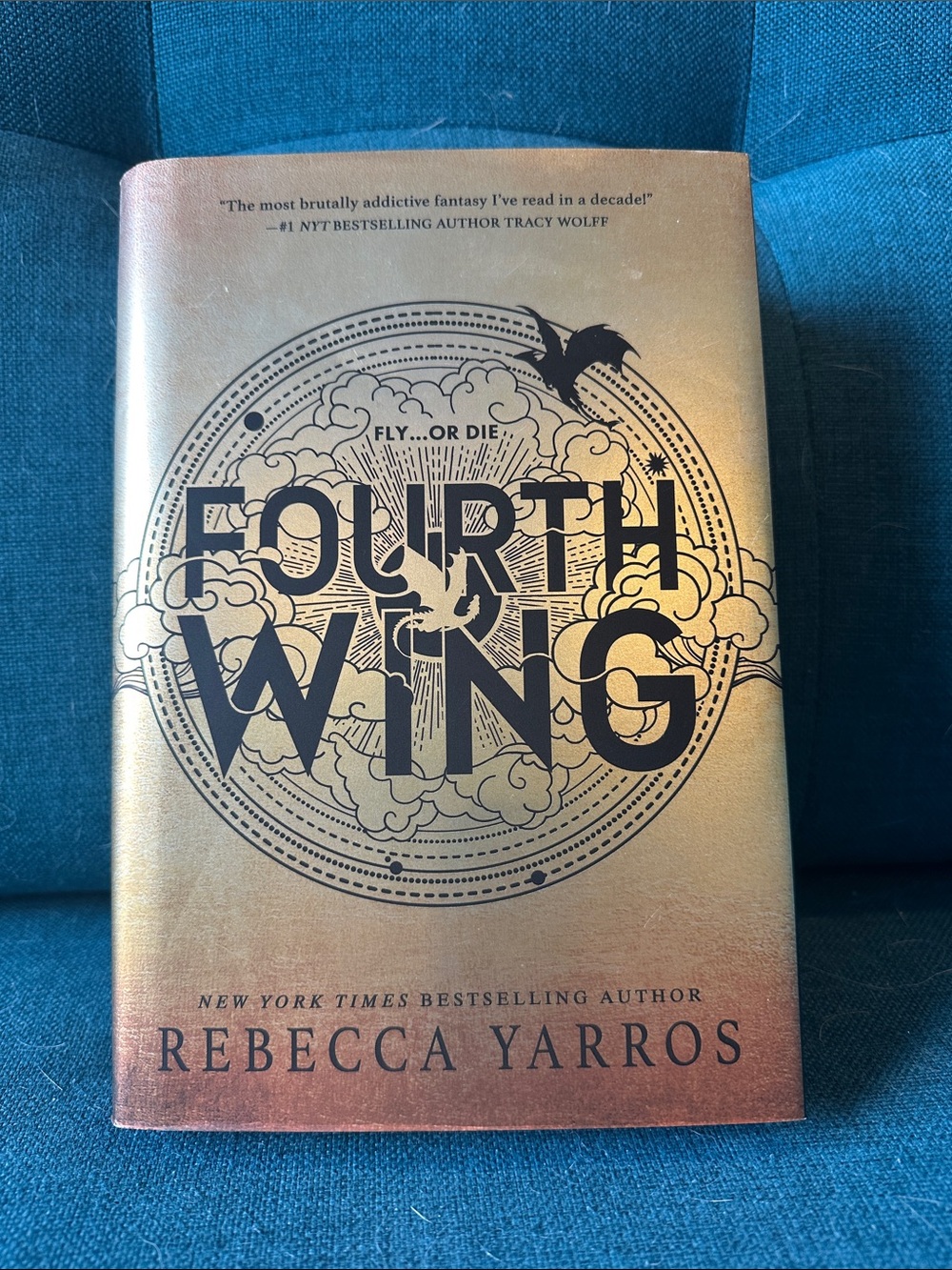 Fourth Wing Hardcover by - Gold Cover